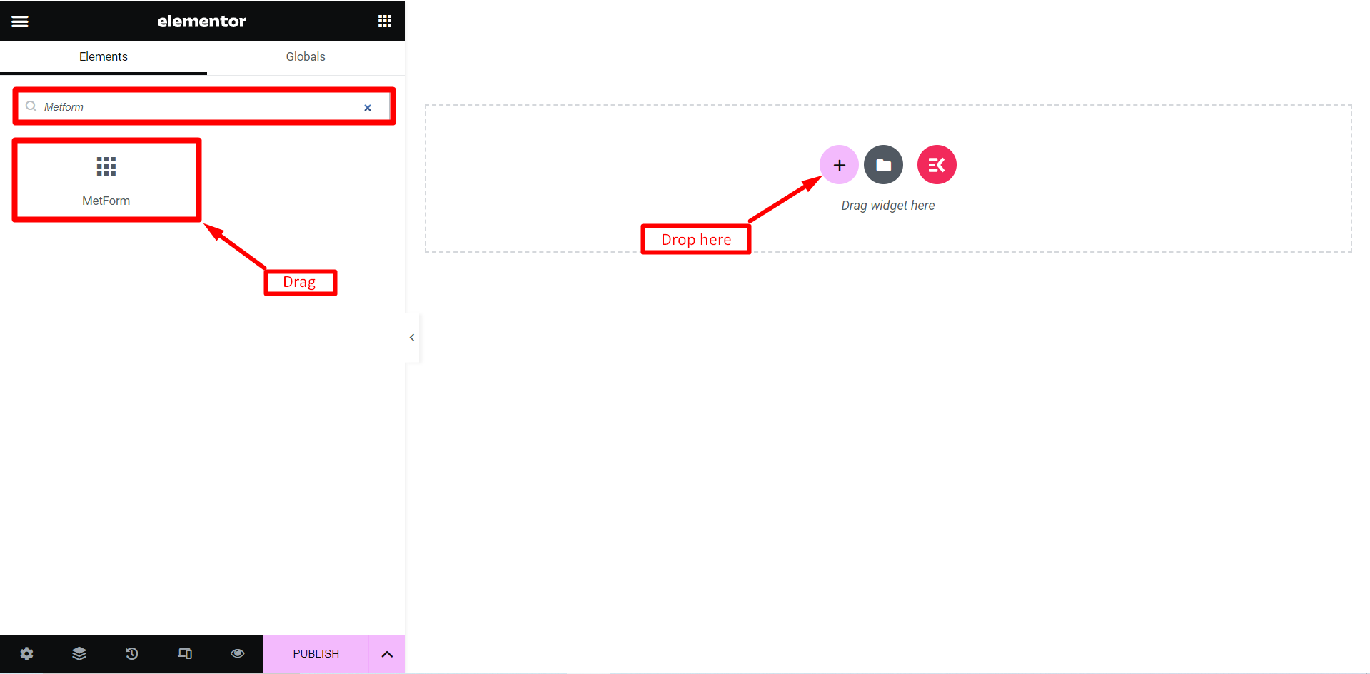 Drag and Drop MetForm for HubSpot integration