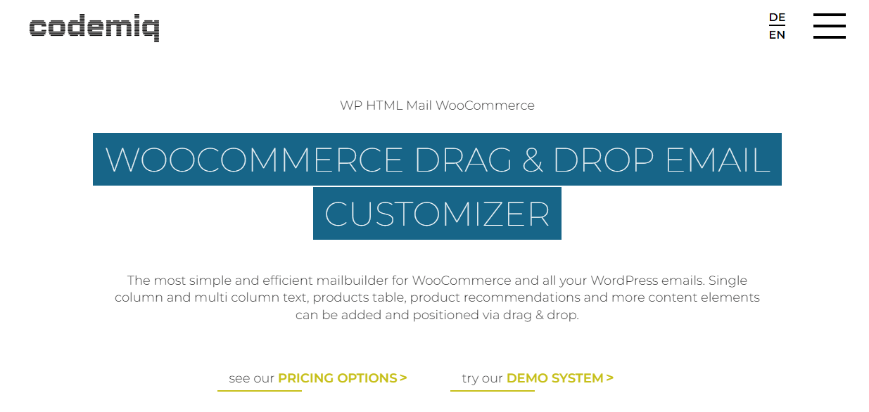 WP HTML Mail-Bedste WooCommerce Email Customizer