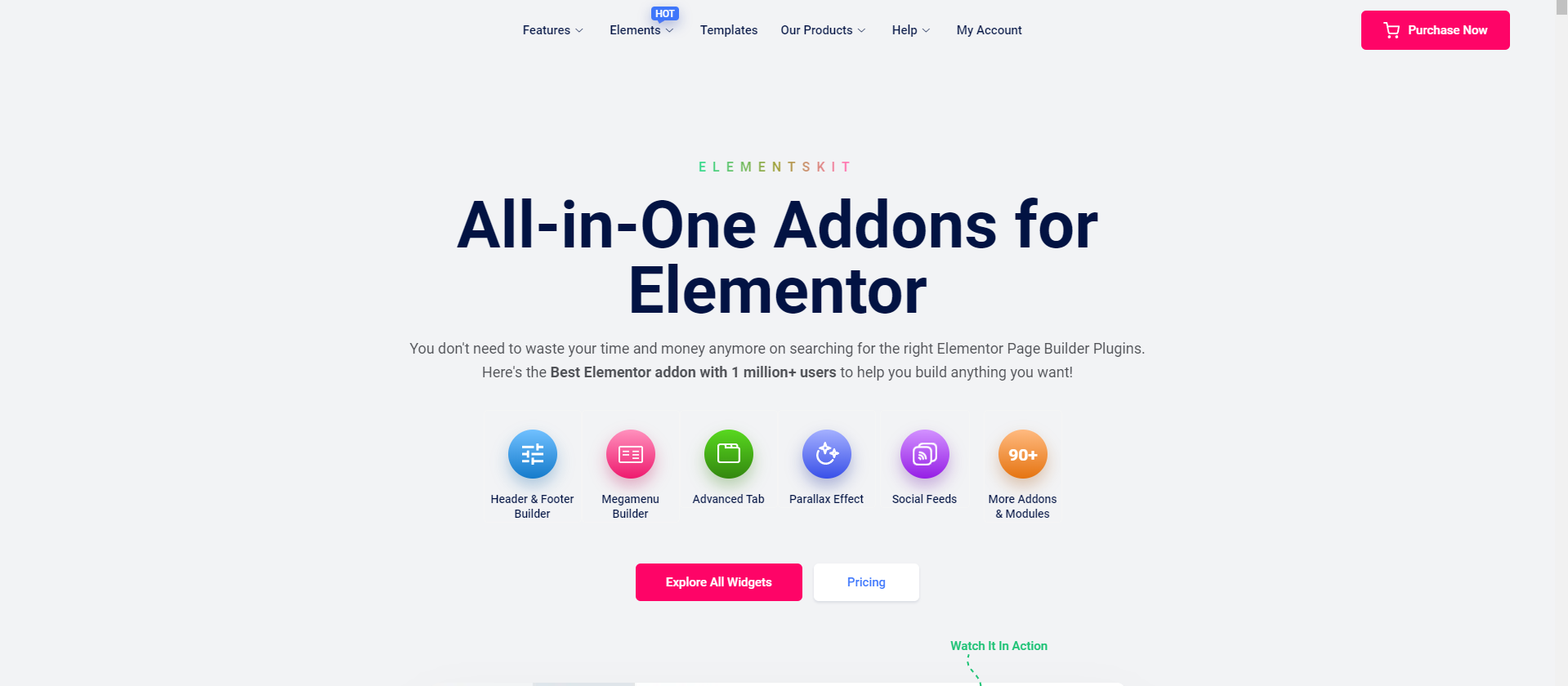 Elementskit para criar um site de agência de marketing digital