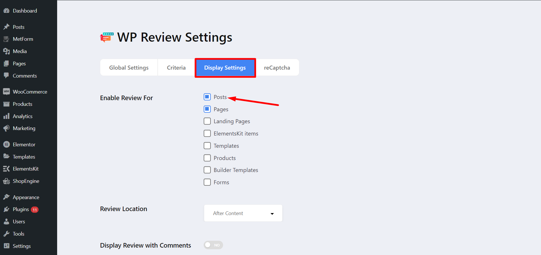 ultimate review display settings