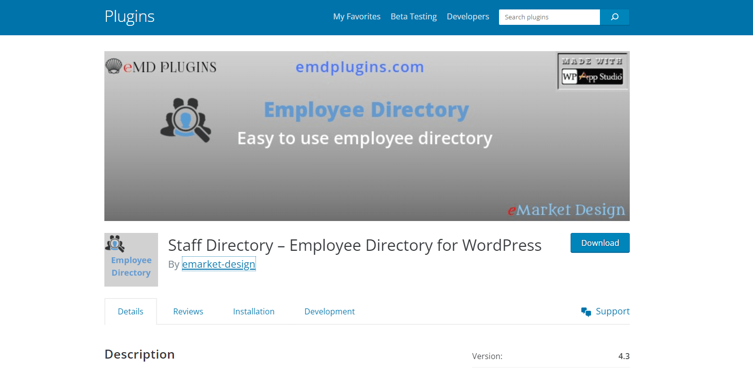 Directorio de personal: complemento de gestión de empleados de WordPress