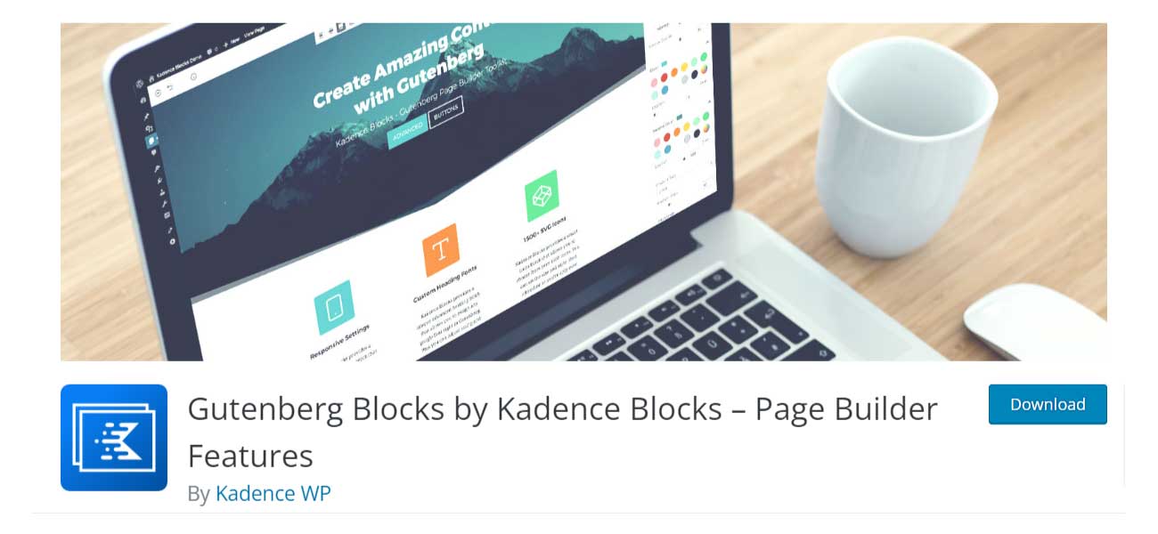 Kadence block editor plugin