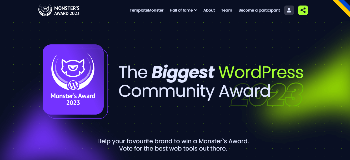WordPress Monster's Award 2023