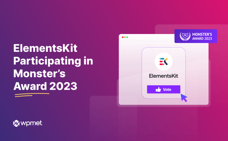 ElementsKit participando do prêmio Monster's 2023