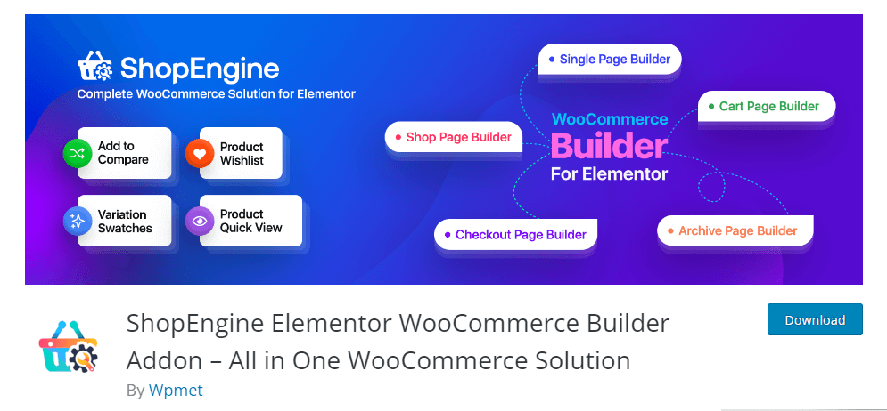 ShopEngine WooCommerce builder for Elementor