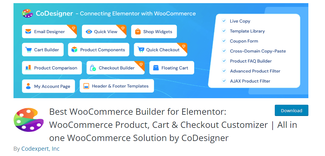 Woolementor (CoDesigner) WooCommerce add on