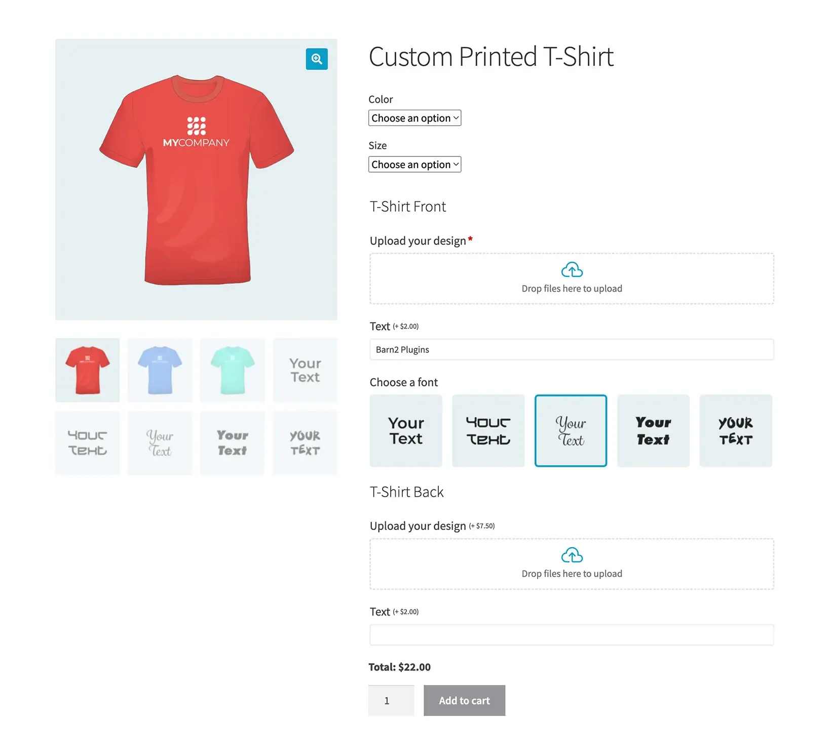 Offer Personalized T-Shirts with WooCommerce