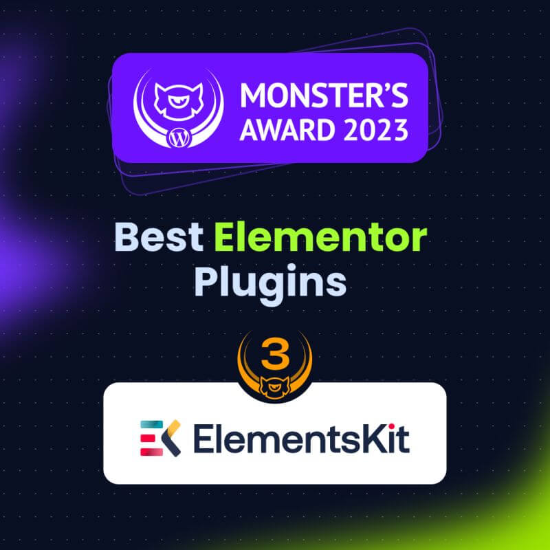 ElementsKit Monsters Auszeichnung 2023