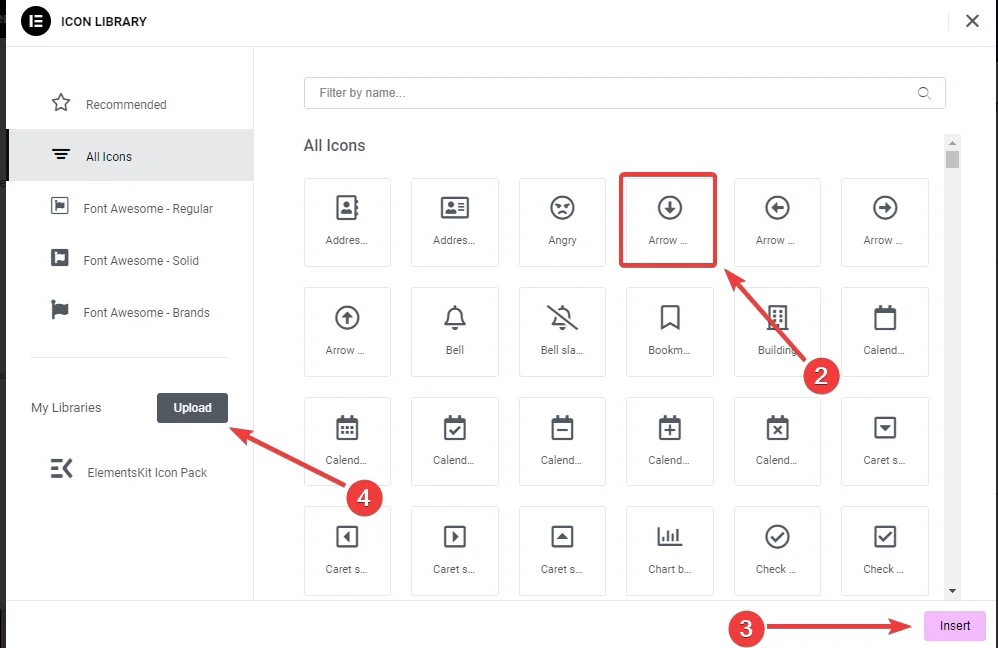 Uploading Dropdown Indicator Icon