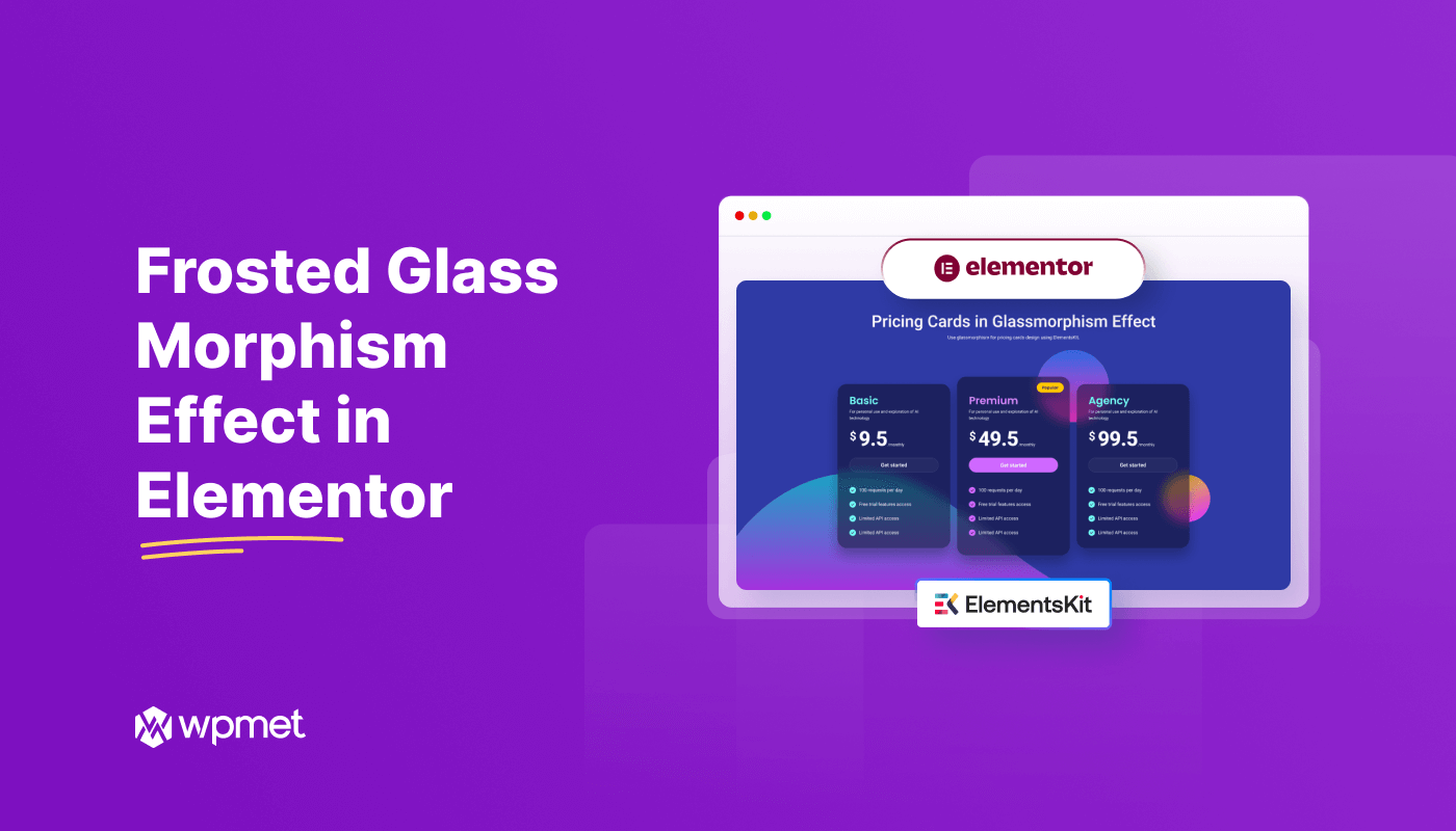 How to add Glass Morphism in Elementor