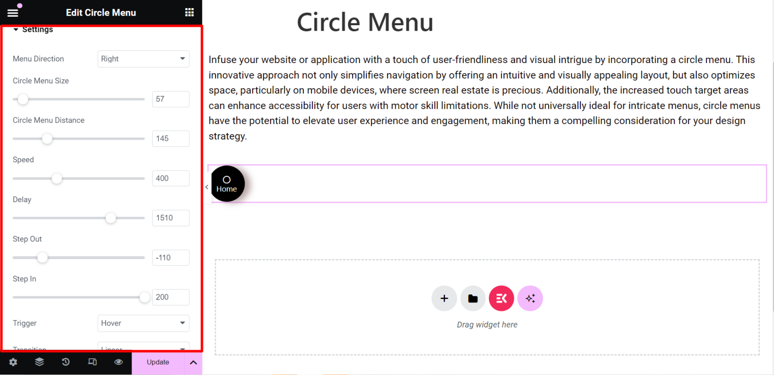 Circle Menu