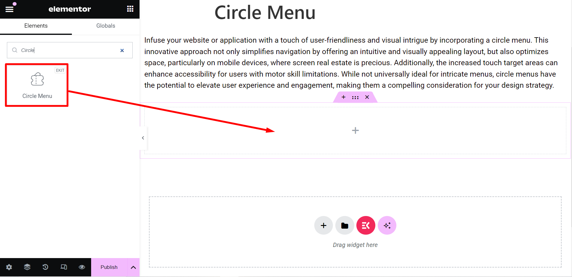 Circle Menu