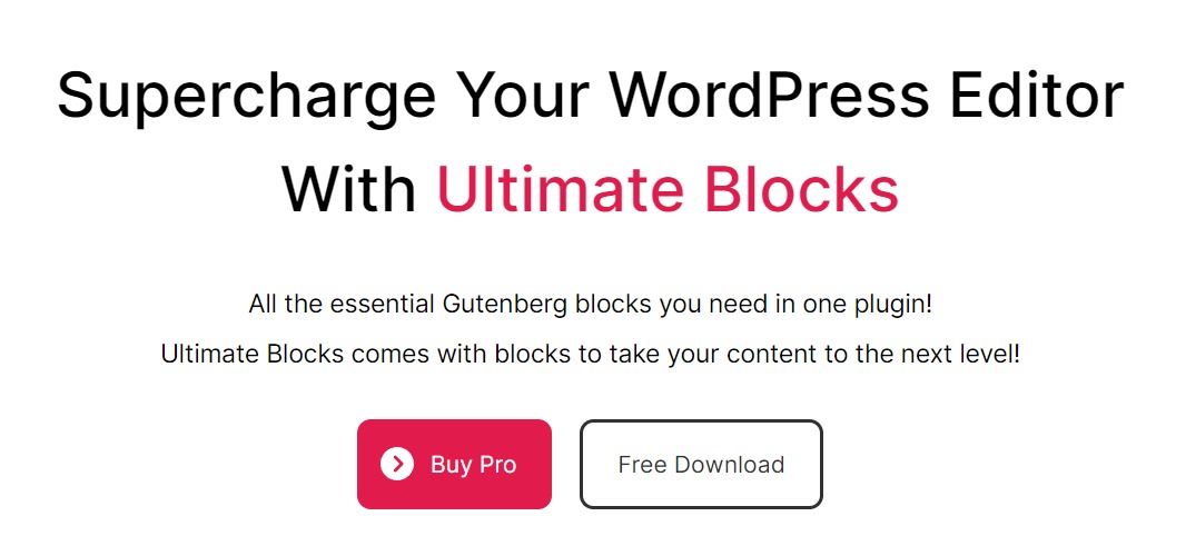 Ultimate Blocks - Spectra Blocks Alternatives in WordPress