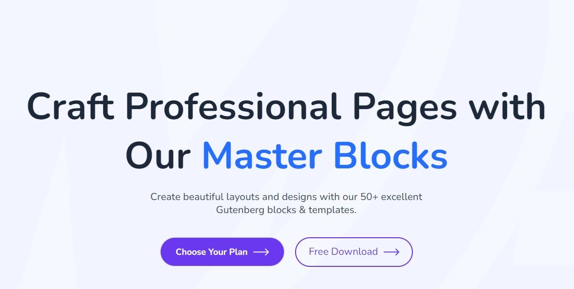 Master Blocks - Spectra Blocks Alternatives in WordPress