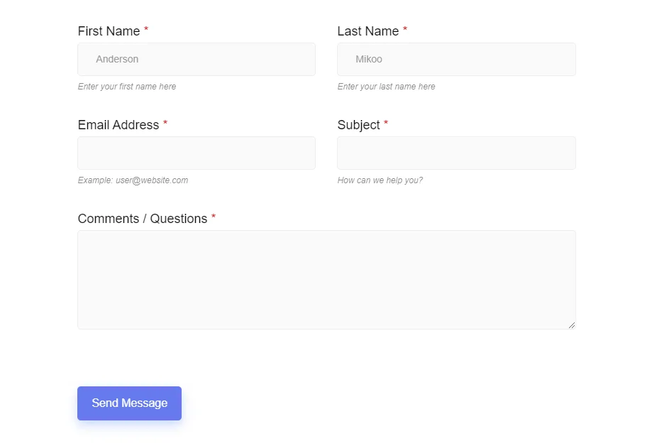 best practices for designing WordPress contact forms