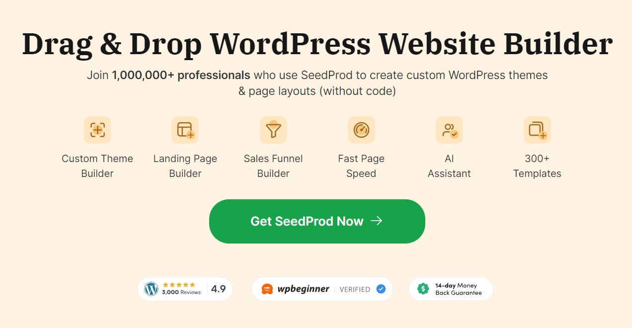 generatePress 대안: SeedProd