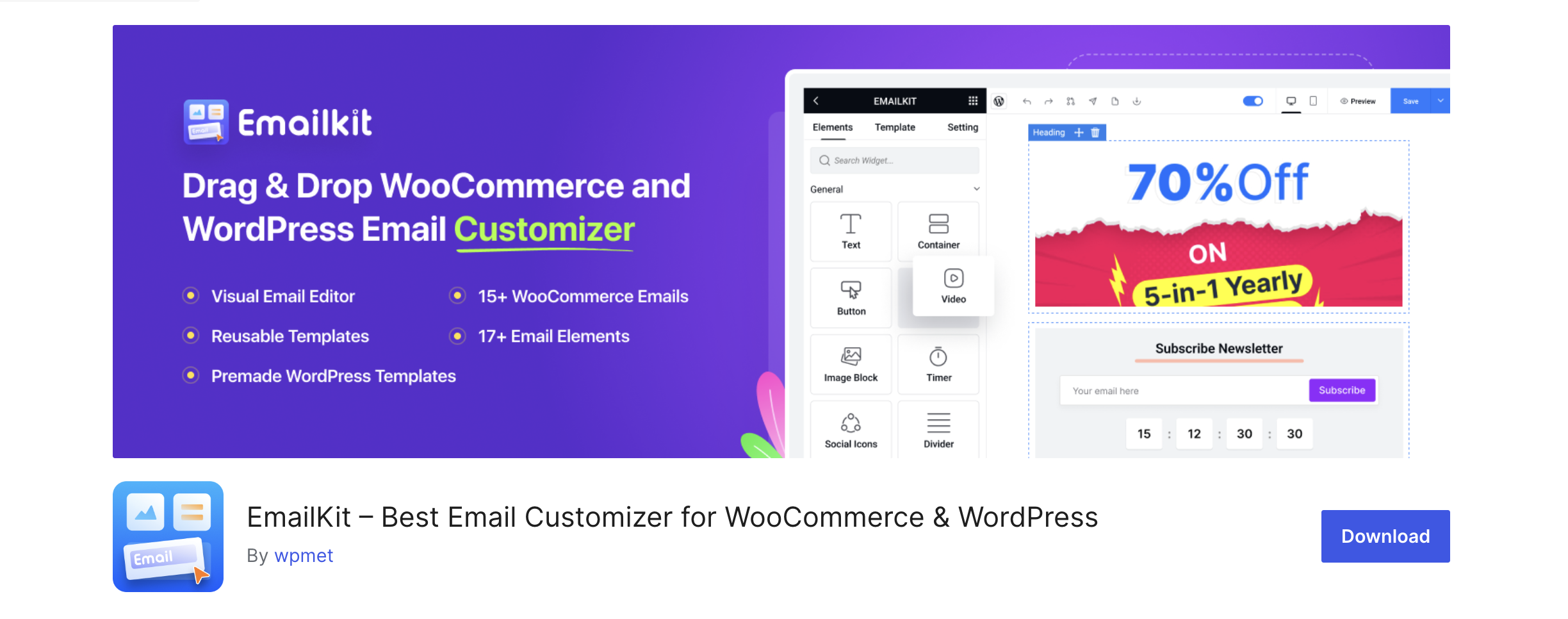 EmailKit, the best WooCommerce email customizer plugin