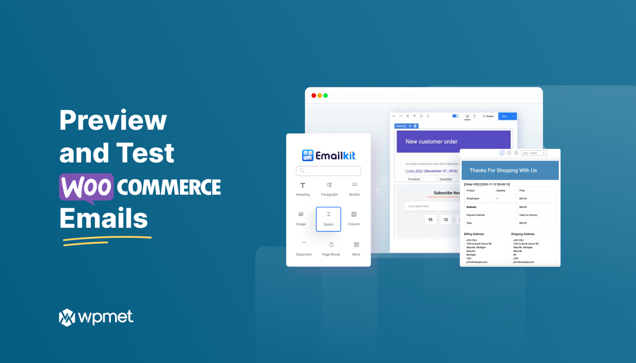 Preview and test WooCommerce emails using EmailKit