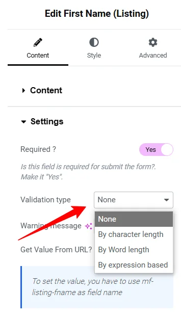 Comment ajouter des règles de validation personnalisées dans le formulaire Elementor