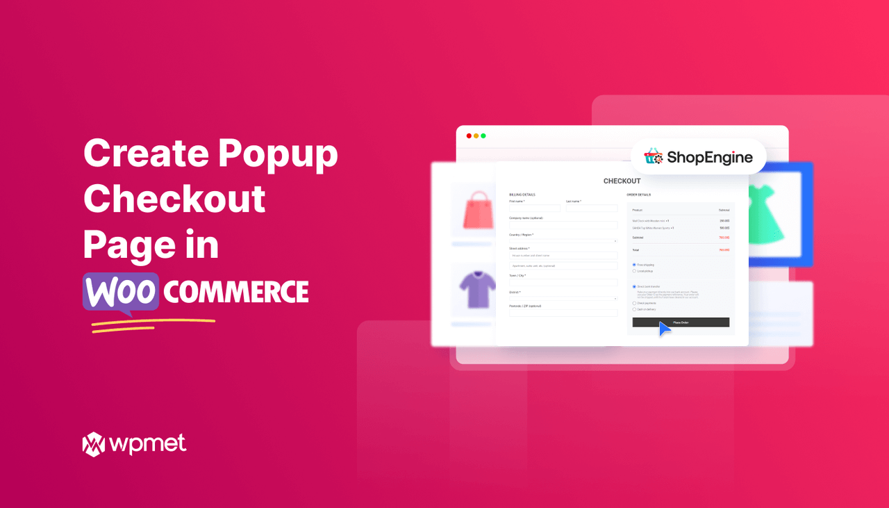 Create WooCommerce popup checkout page