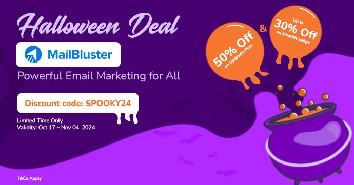 Mailbluster Halloween deals