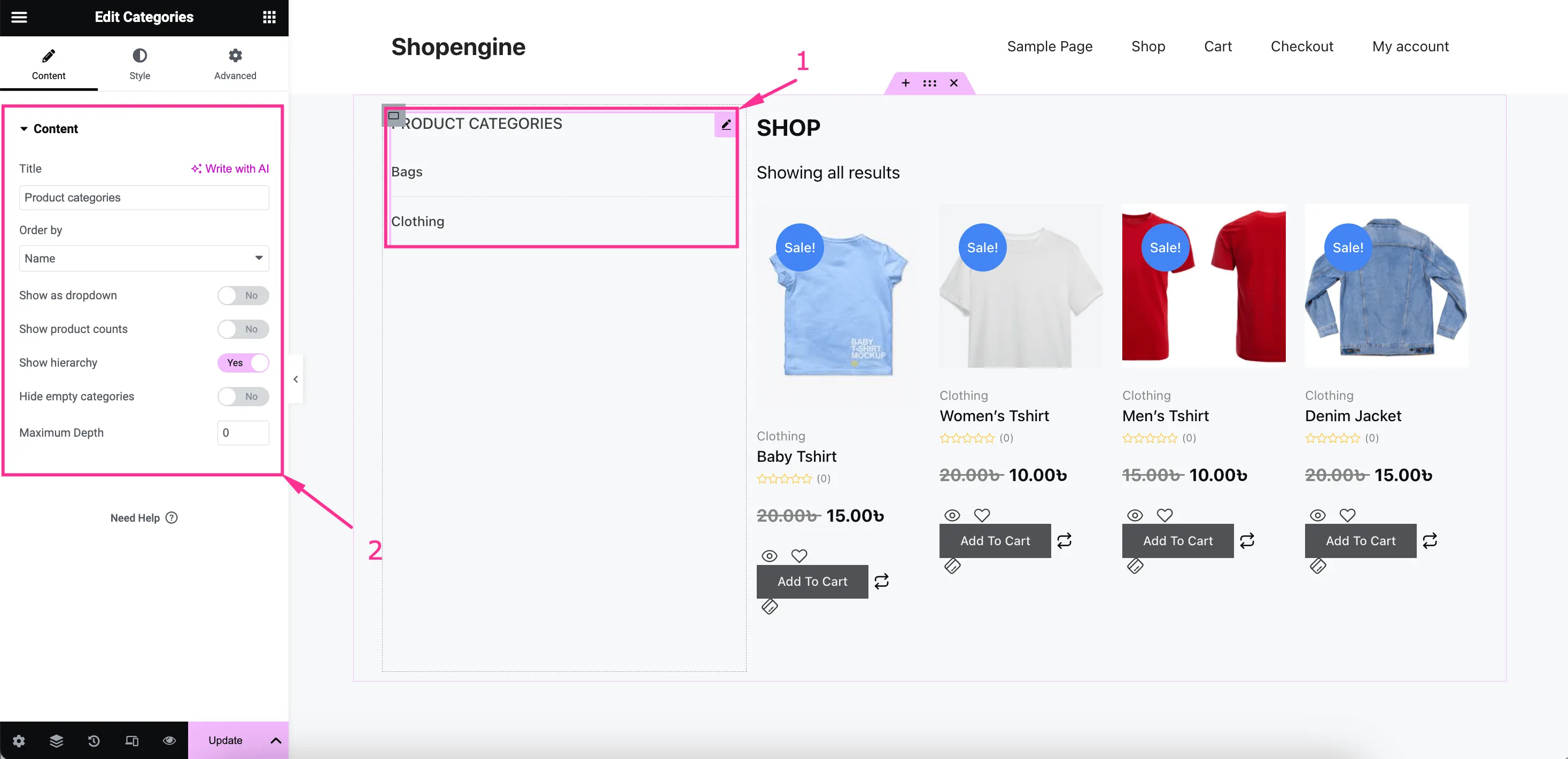 ShopEngine์ ์ฌ์ฉํ ์์นด์ด๋ธ ํ์ด์ง์ ์ฝํ
์ธ ์ฌ์ฉ์ ์ ์