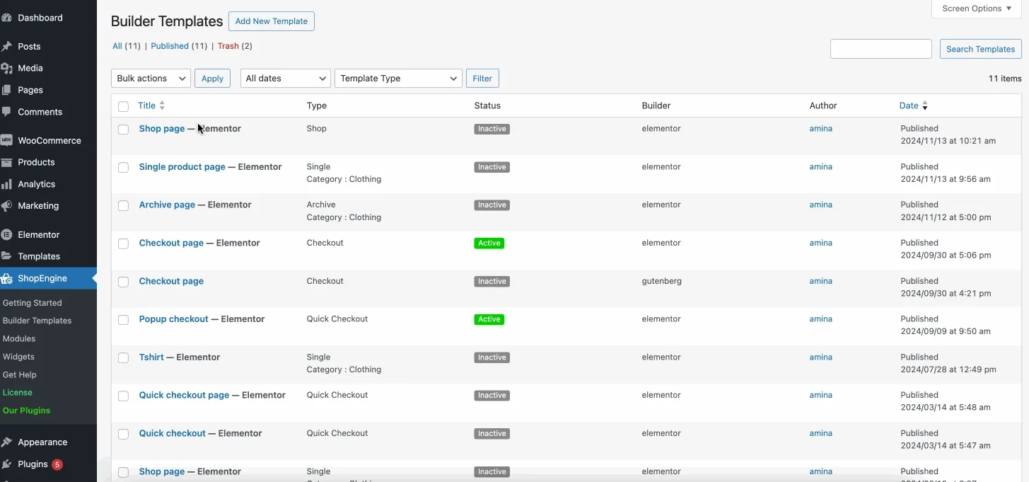 ShopEngine์ ๋ด์ฅ ํ
ํ๋ฆฟ์ ์ฌ์ฉํ ์ผํ ํ์ด์ง
