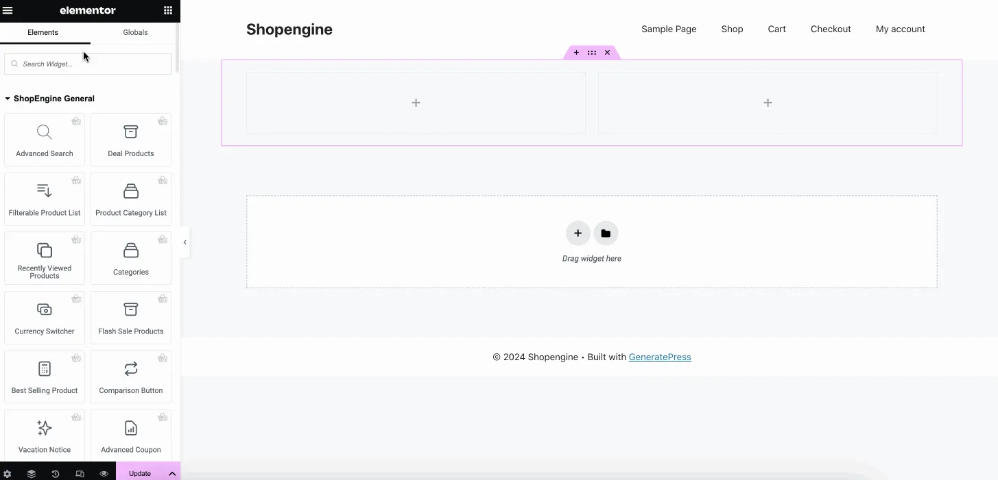 ShopEngine์ ๋ด์ฅ ํ
ํ๋ฆฟ์ ์ฌ์ฉํ ๋จ์ผ ์ ํ ํ์ด์ง
