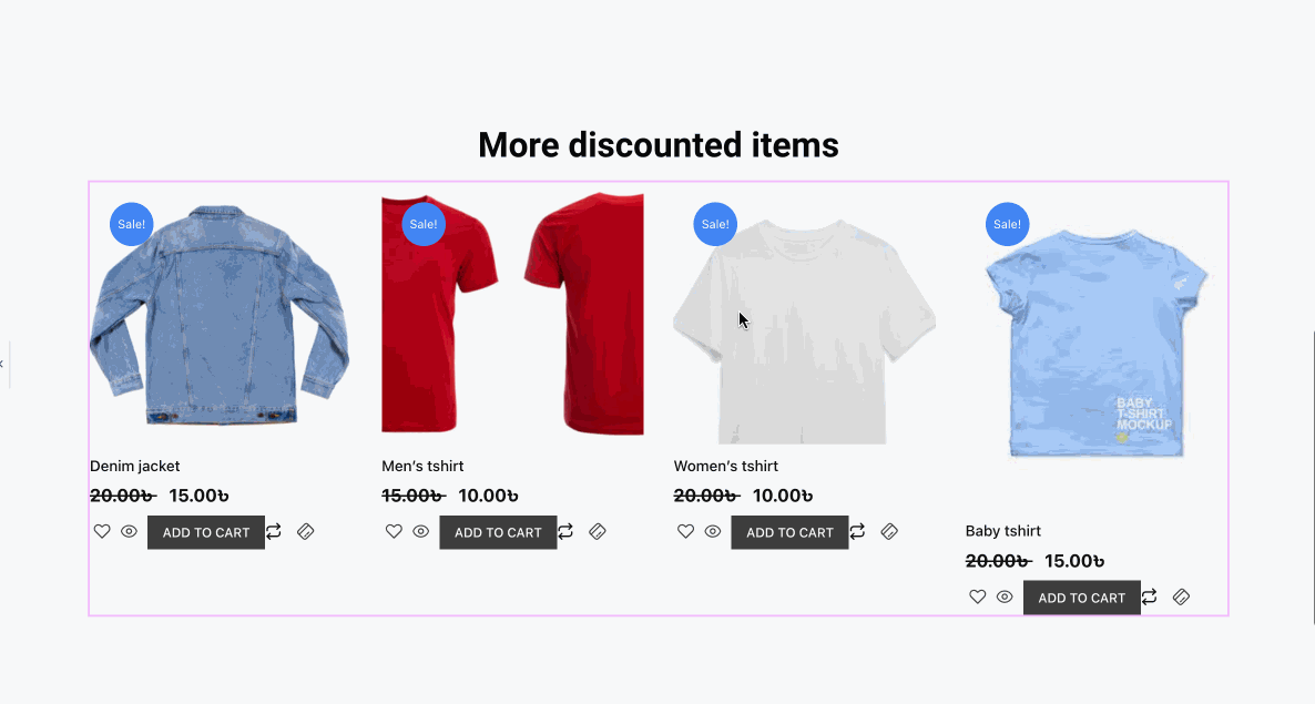 Example of WooCommerce product cross-selling