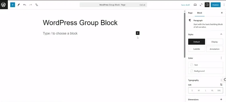 What is WordPress Group Block in WordPress