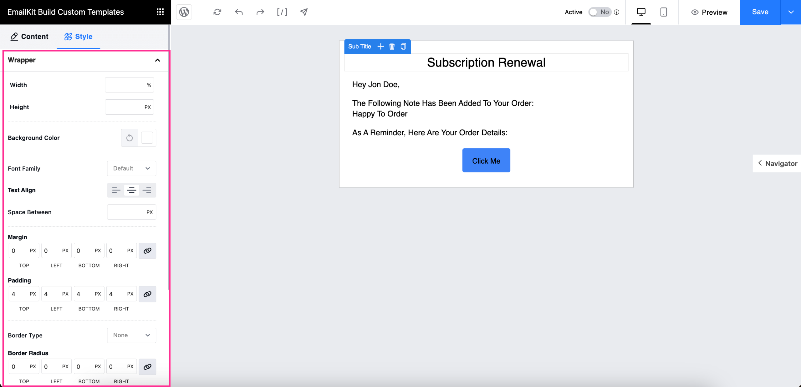 Style customization of automated follow-up emails with EmailKit
