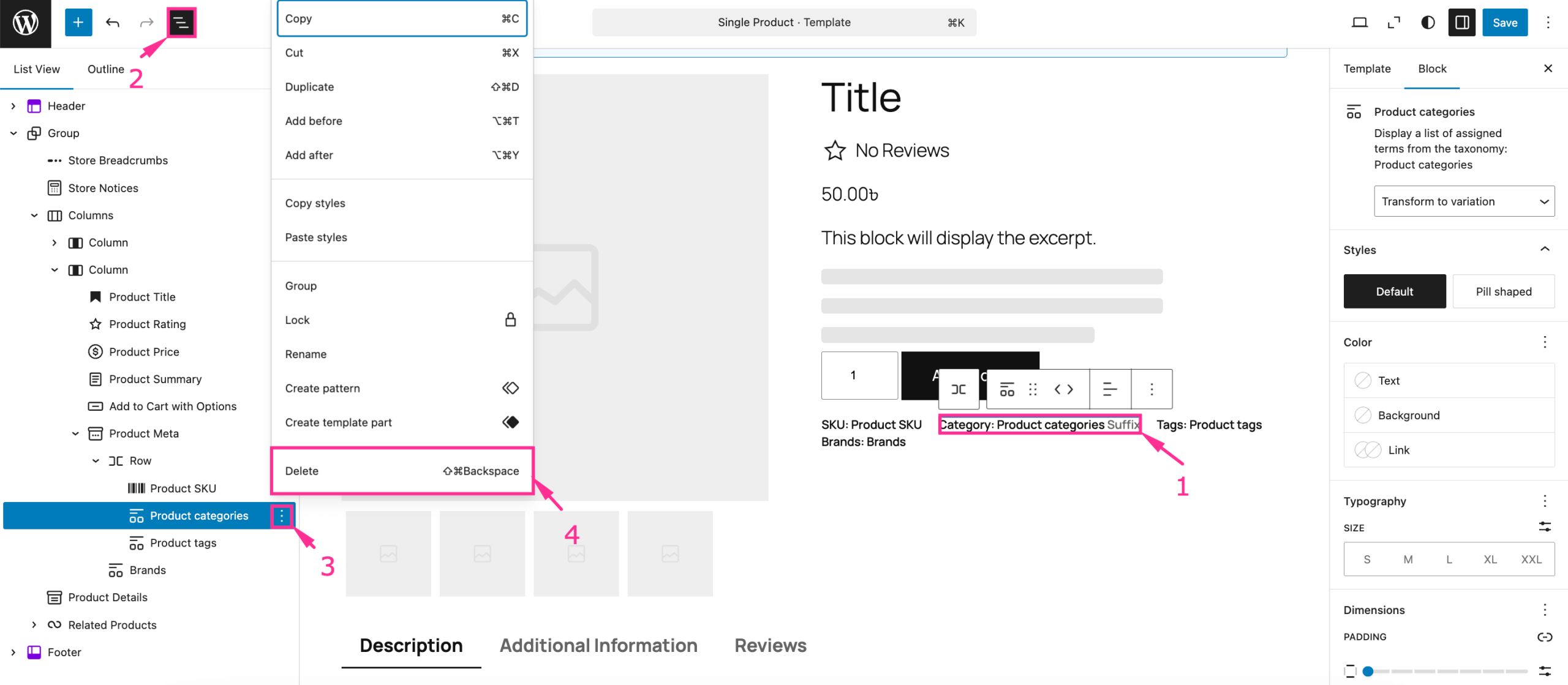Hide category from WooCommerce single product page