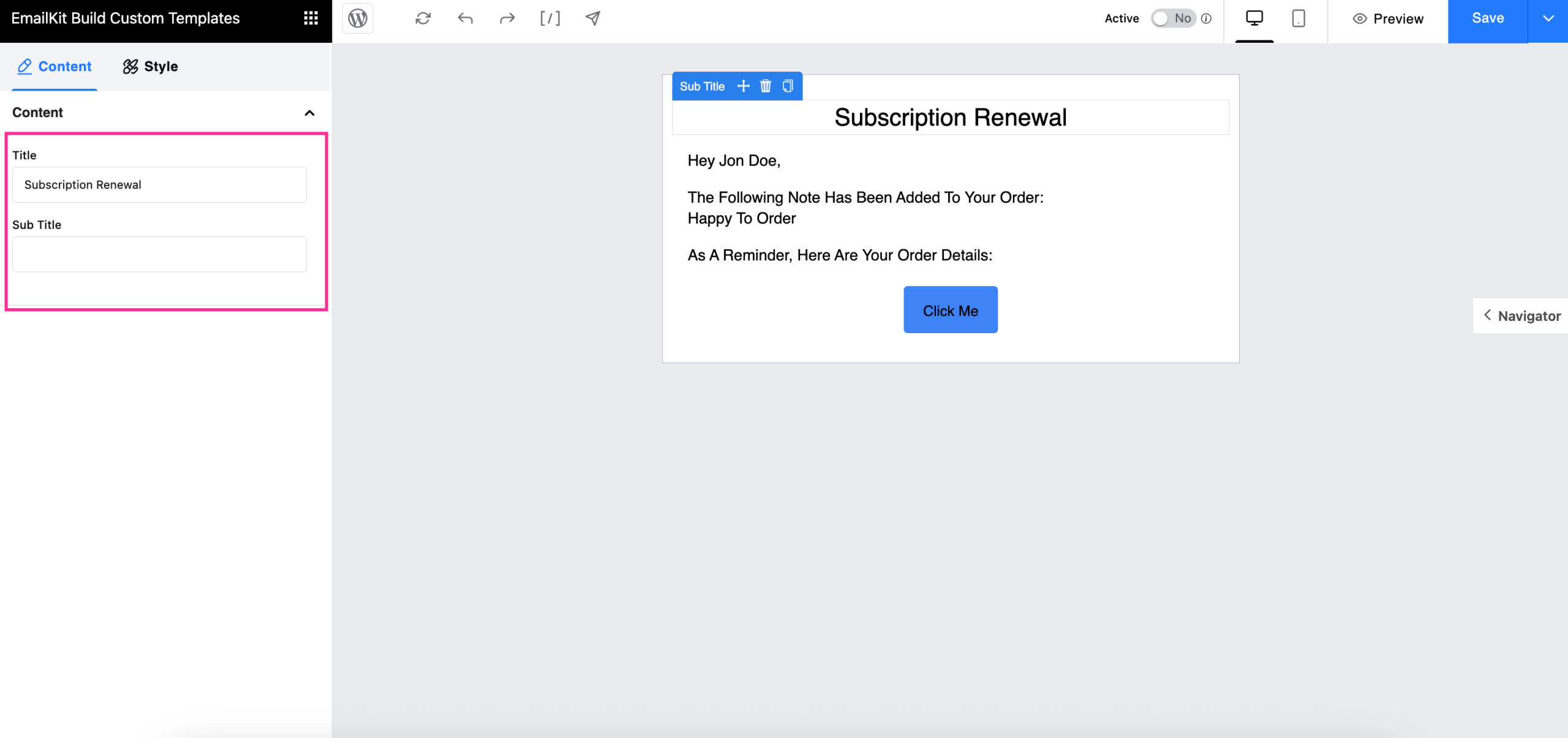Edit the content of the automated follow-up emails in WooCommerce with EmailKit