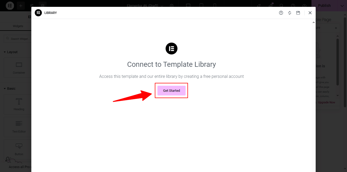 Get Started with Elementor Template Library