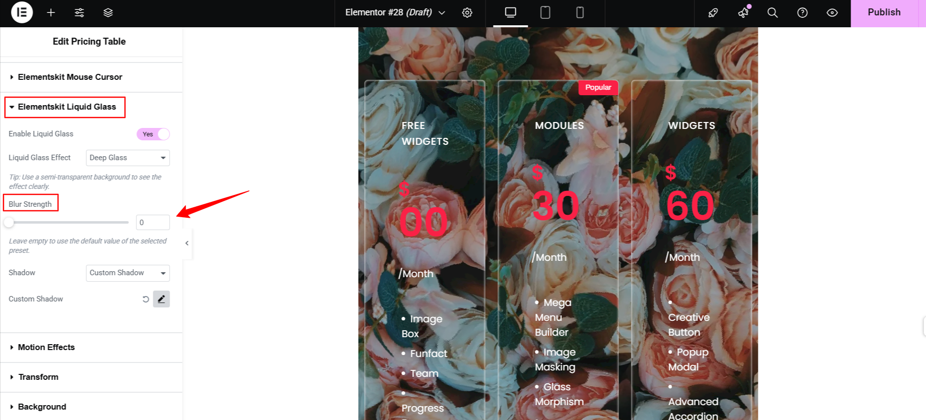 How to create Liquid Glass effects on WordPress website