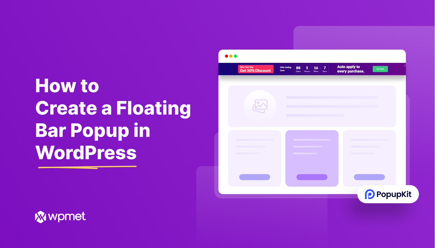 How to create a floating bar popup in WordPress?