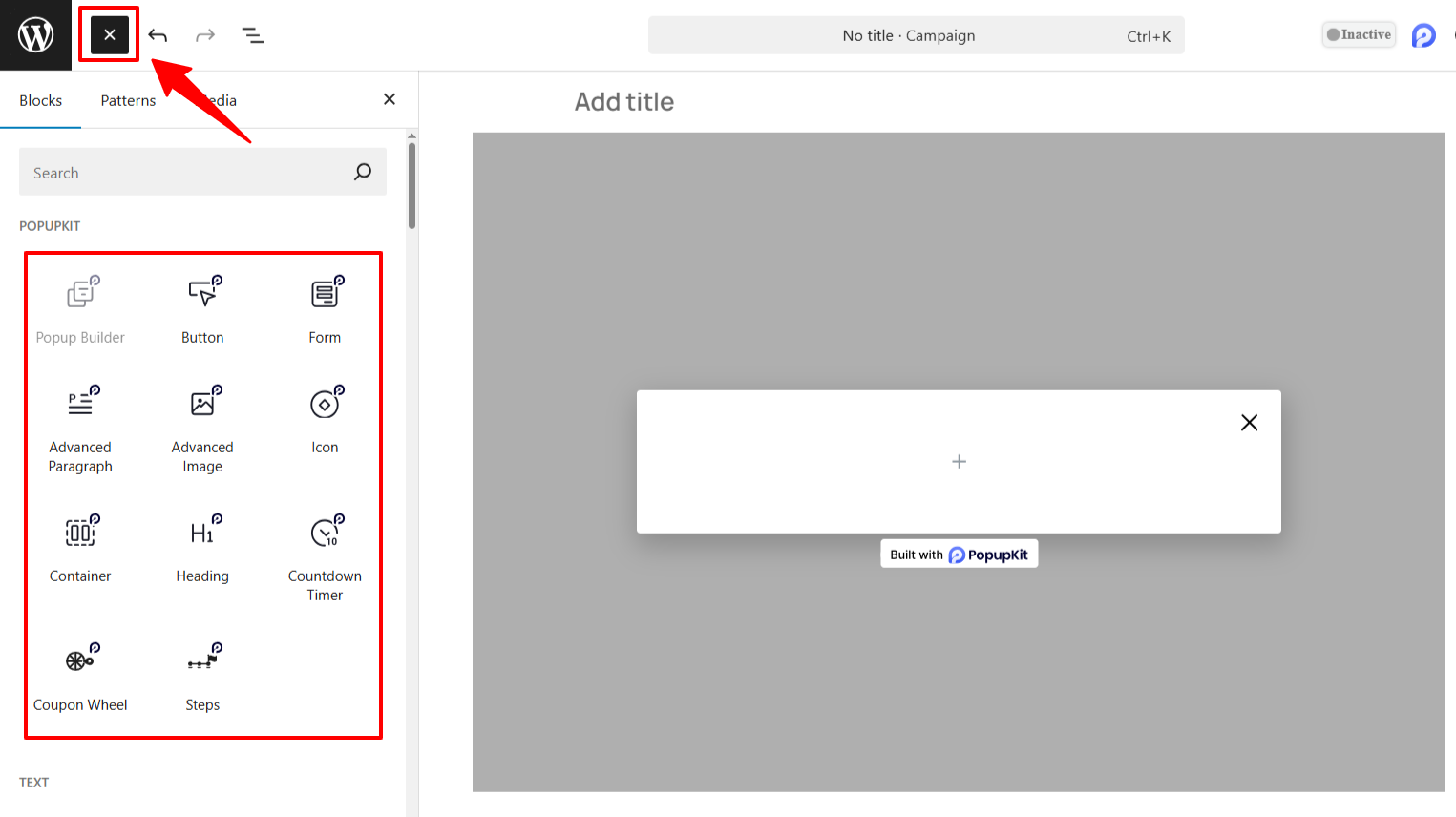 PopupKit Editor Interface