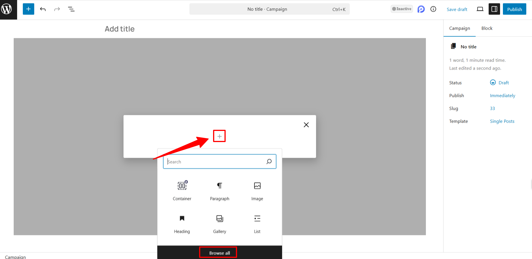 Add Popup blocks to design popups