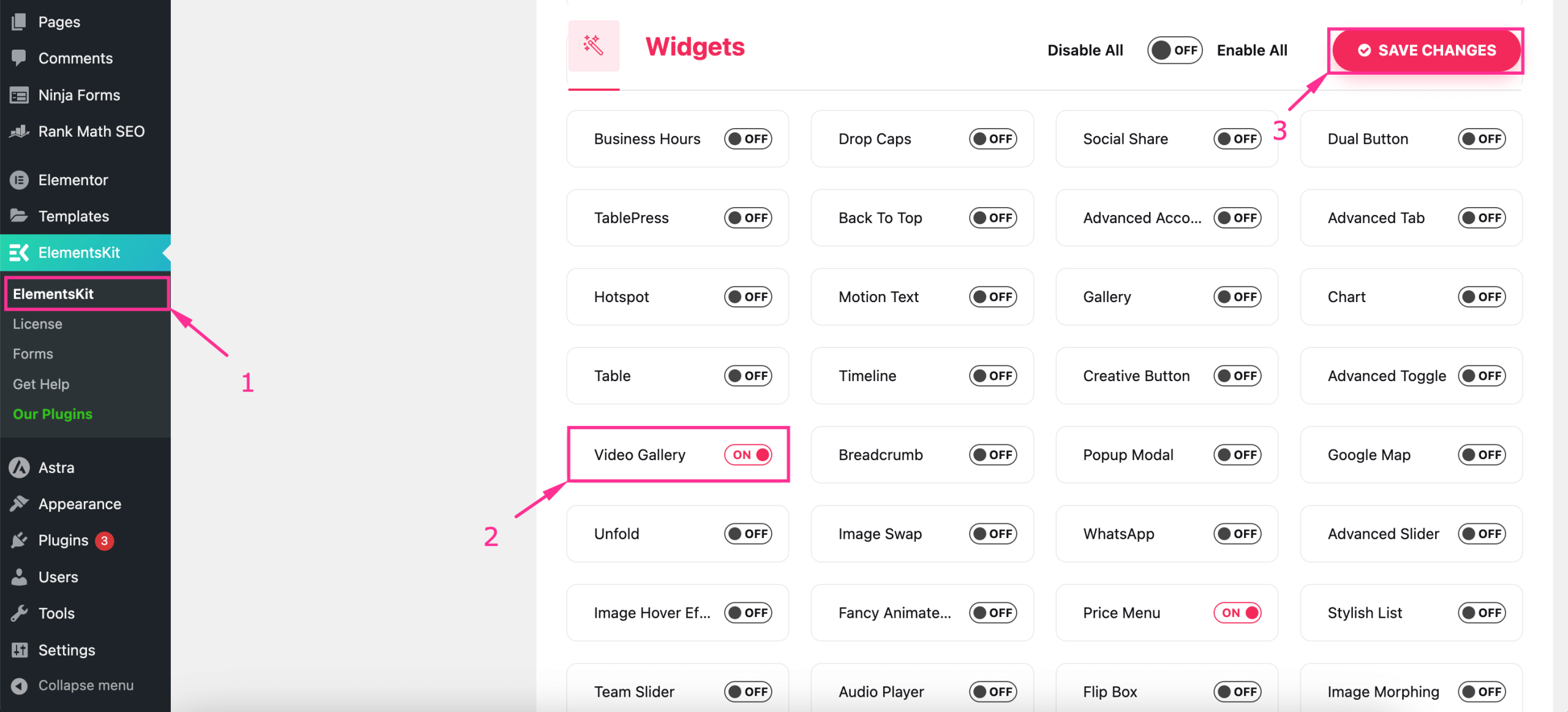 How to create a video gallery in WordPress with ElementsKit