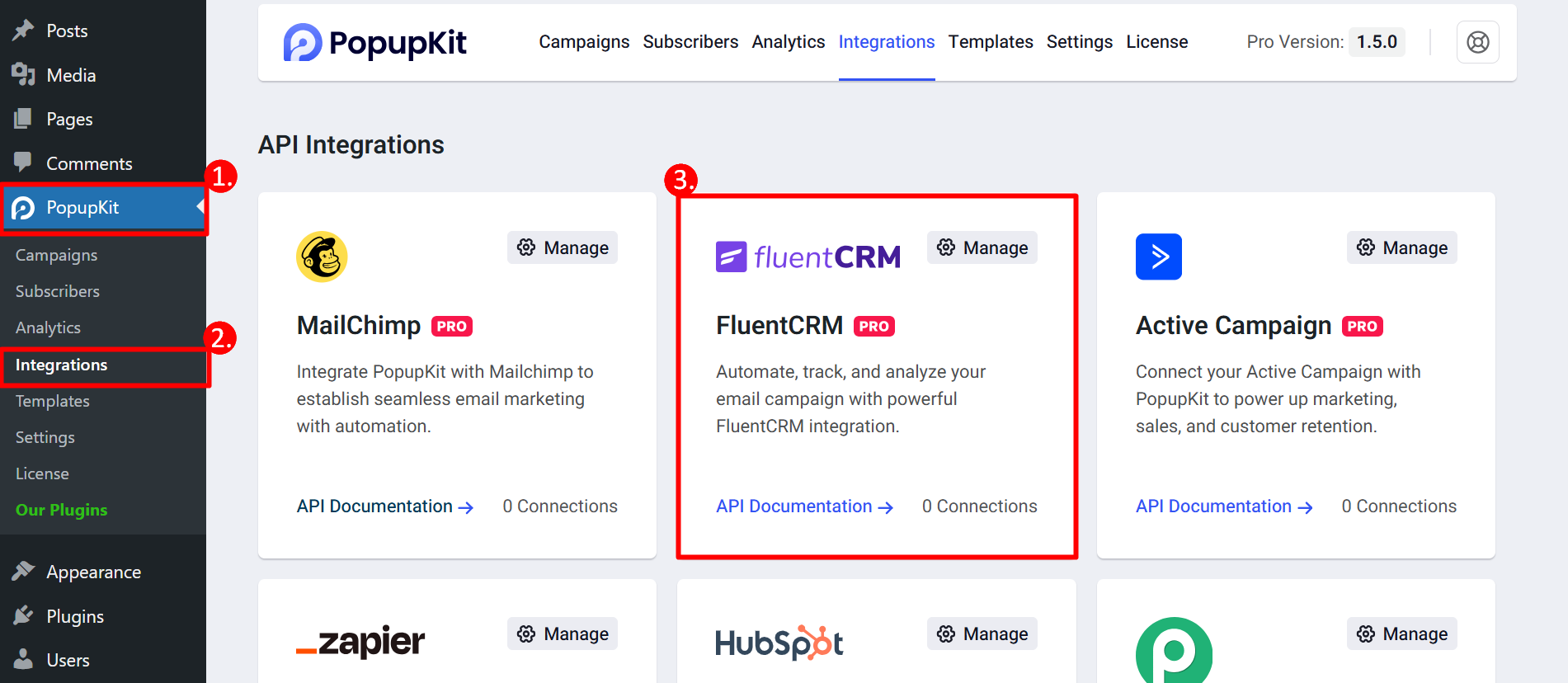 Fluent CRM Integration for PopupKit