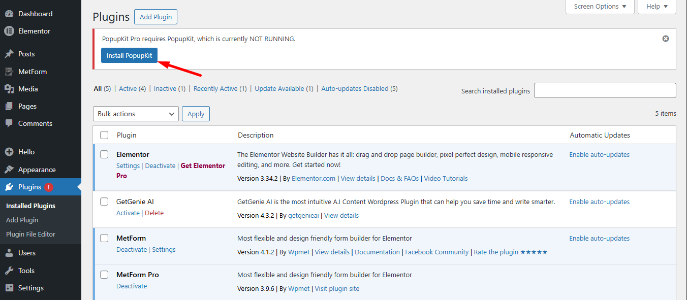 PopupKit Pro requires PopupKi Lite