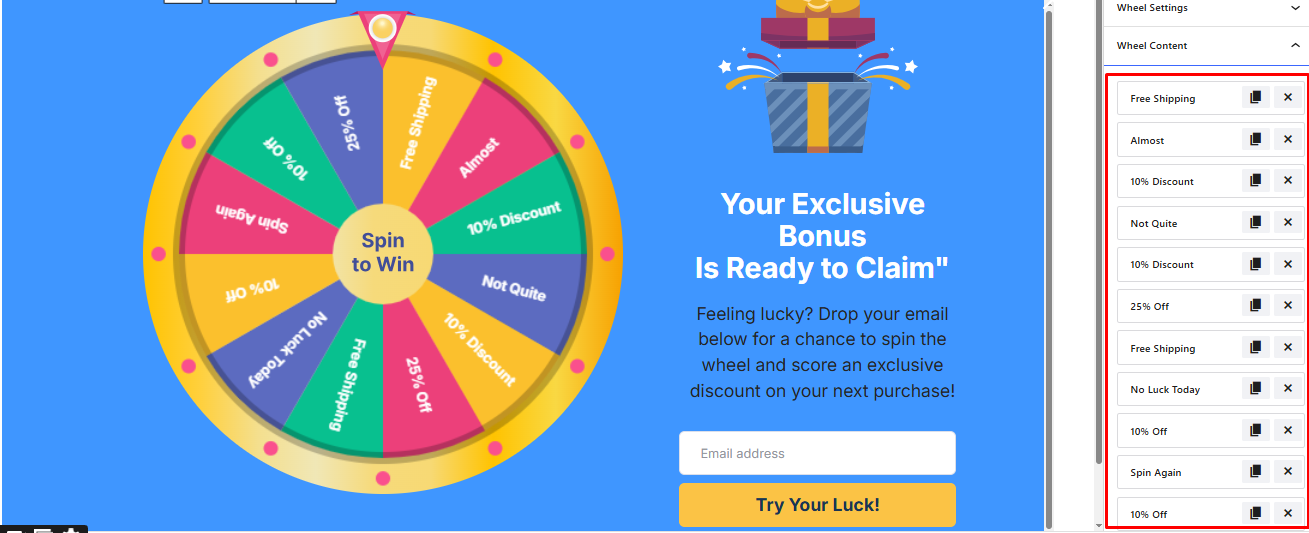 Gamified popup in WordPress