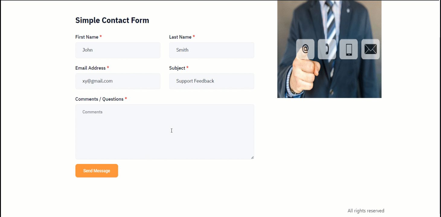 Test the integration of Zoho CRM and WordPress form