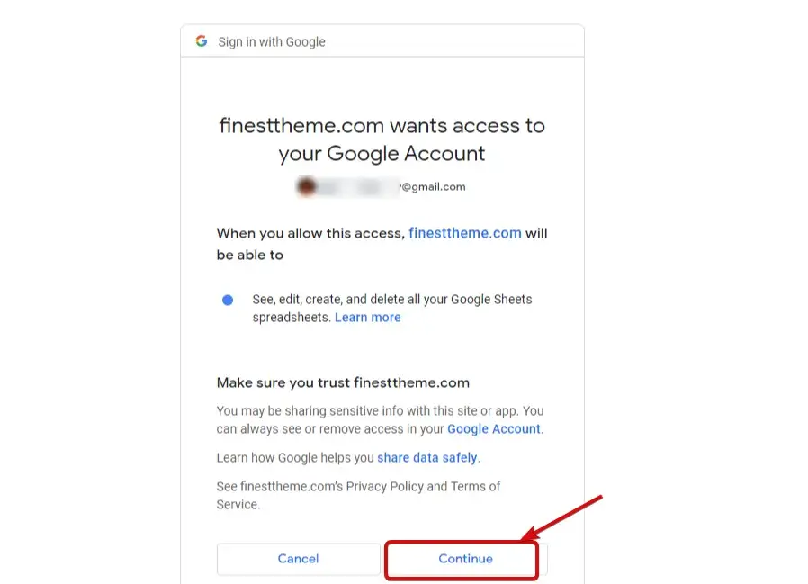 Verify app credential for Elementor form Google Sheet integration with ElementsKit