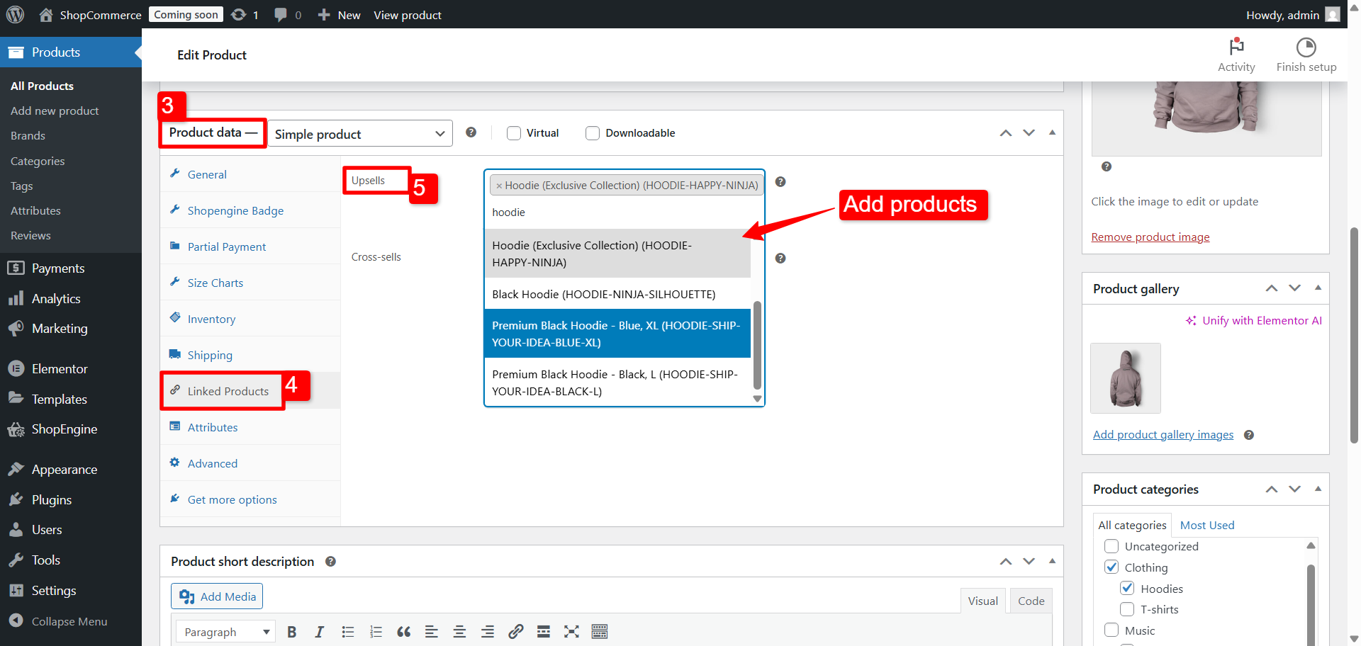 Configure WooCommerce products for upsell