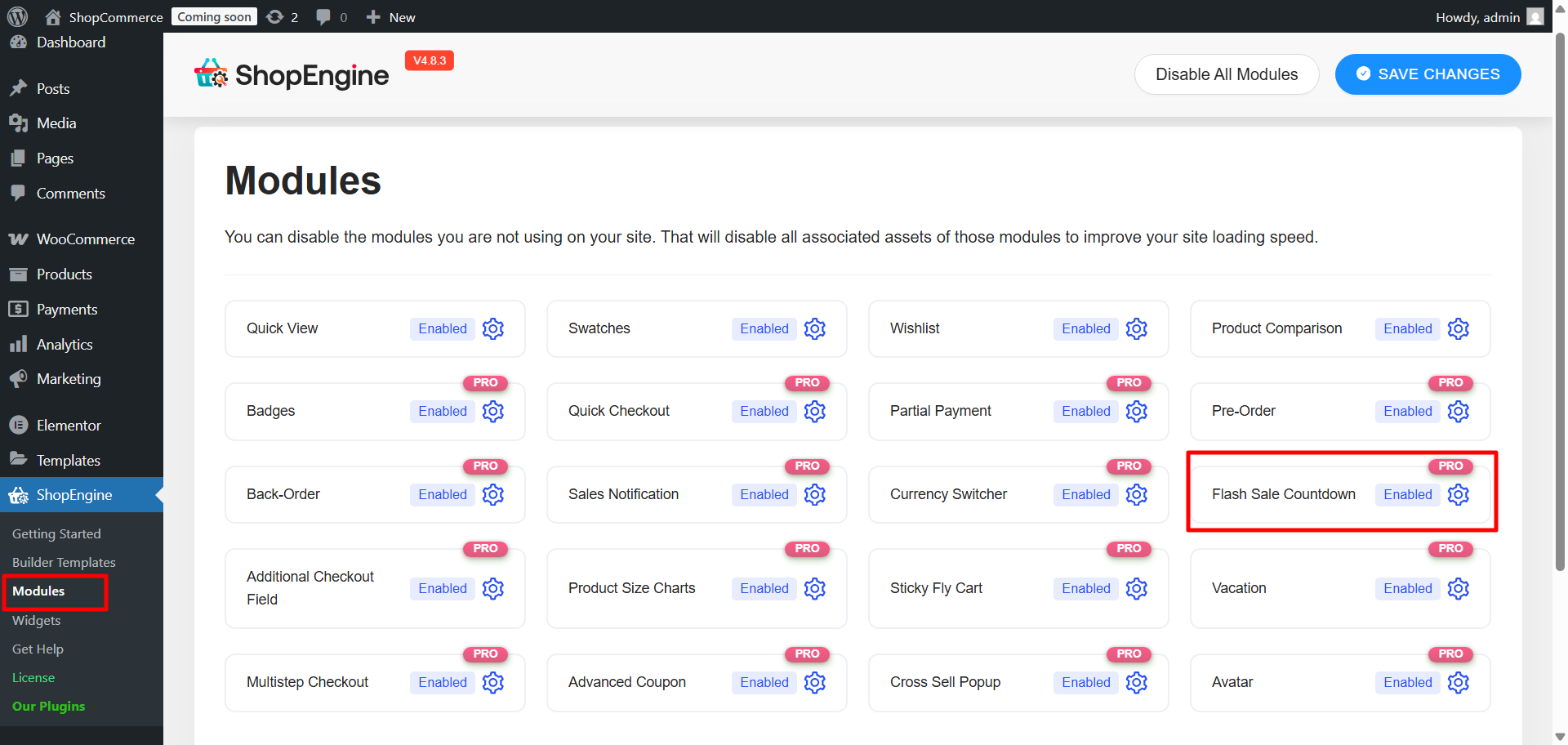 Flash Sale Countdown WooCommerce module