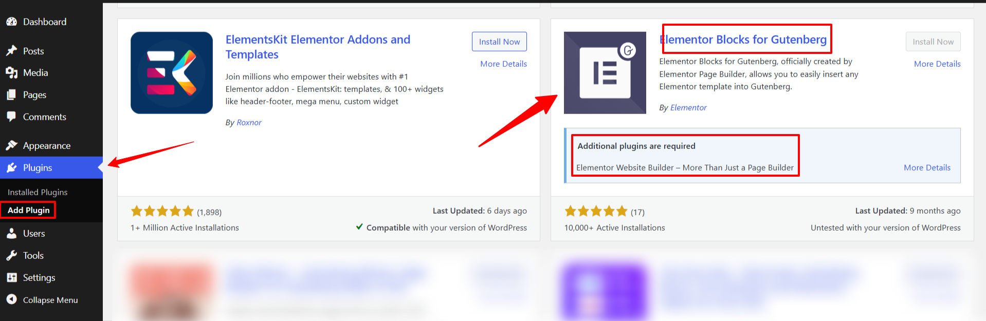 How to use Elementor Blocks in Gutenberg
