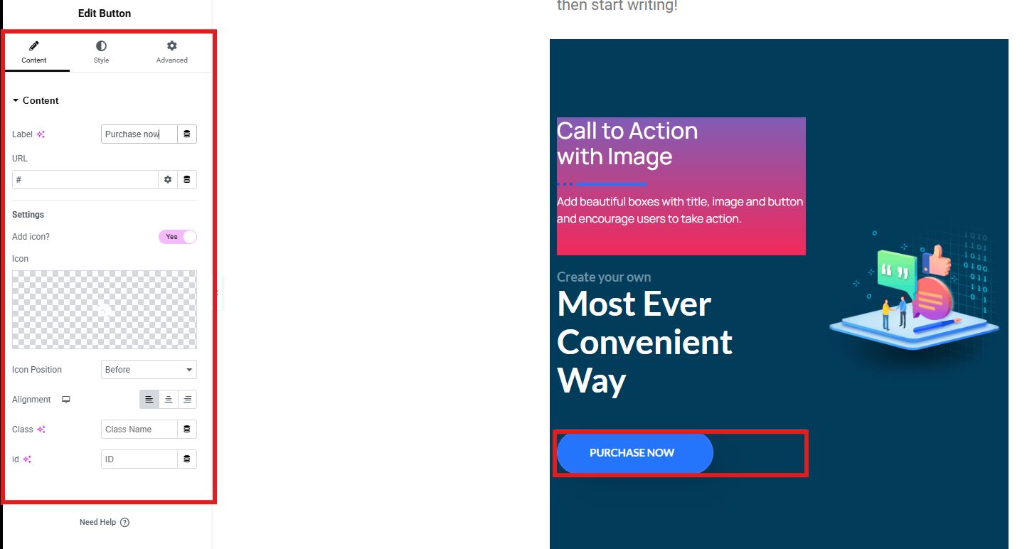 Design call-to-action button