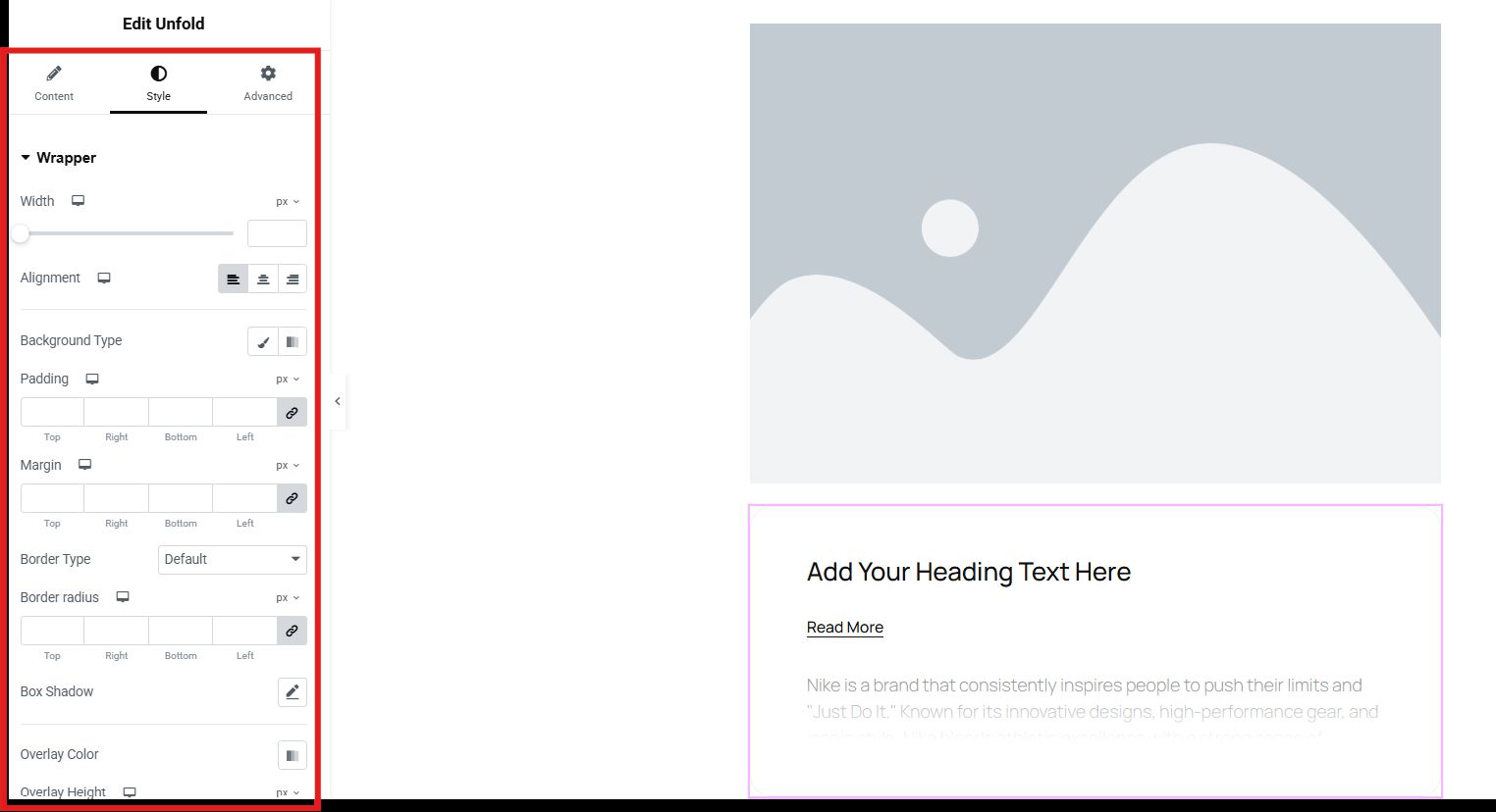 Design the widget