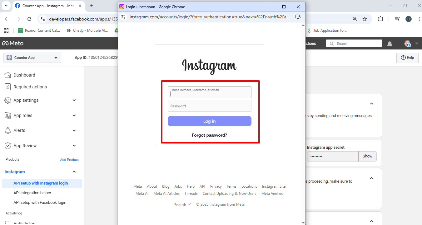 Provide details and login to your instagram account.